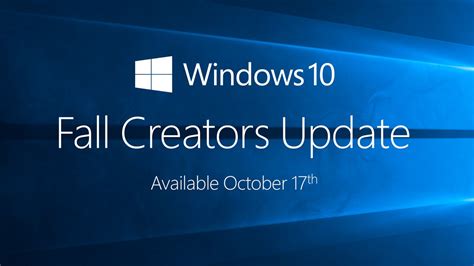 Windows 10 Fall Creators Update Release Date