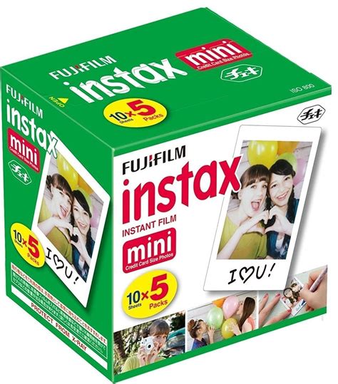buy fujifilm instax mini instant film 10 sheets×5 pack total 50 shoots online at