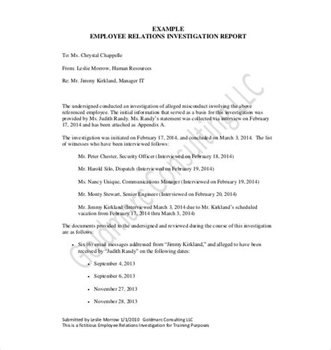 investigation report templates docs apple pages