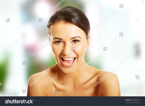 Portrait Nude Woman Laughing Loud Looking Stock Photo Shutterstock