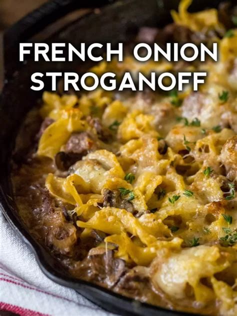 Cheesy French Onion Beef Stroganoff D K H