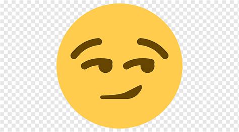 Yellow Emoji Illustration Smirk Emoji Emoticon Discord Sms Emojis