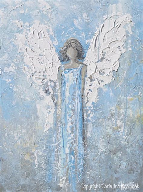 An Angels Whisper 24x18 ORIGINAL Art Abstract Guardian Angel Painting