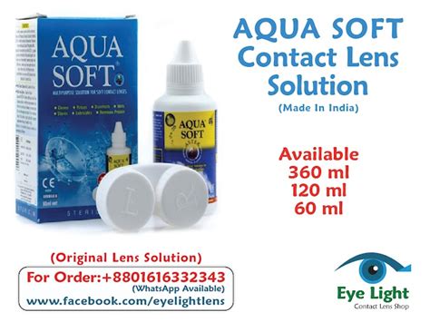 Aqua Soft Contact Lens Solution Multipurpose Solution For All Types