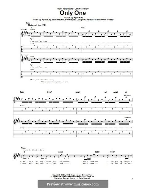 Only One (Yellowcard) by B. Harper, L. Parsons III, P. Mosely, R. Key