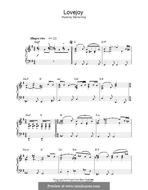 Theme From Lovejoy By D King Sheet Music On Musicaneo