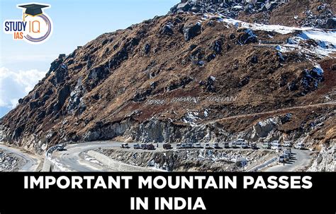 Important Mountain Passes In India Map State Wise List