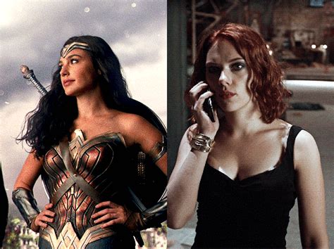 Gal Gadot Wonder Woman Vs Scarlett Johansson Black Widow Play Wonder