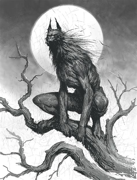 Artstation Sketches Denis Zhbankov Werewolf Art Dark Fantasy Art