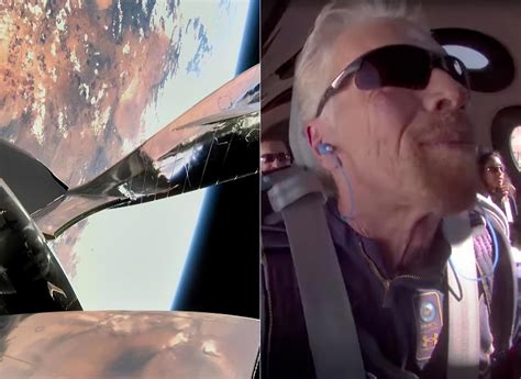 Richard Branson Reaches Edge Of Space Aboard Virgin Galactics First