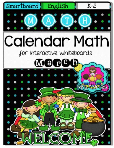Smartboard Calendar Math March English Teaching Resources