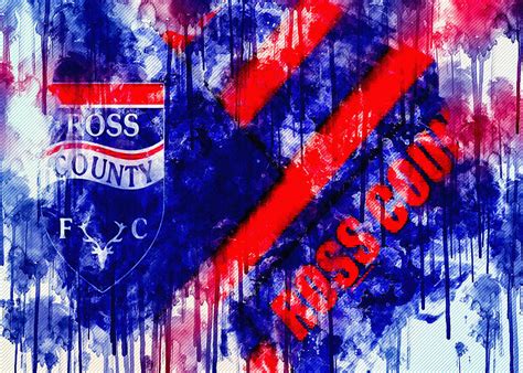 Ross County Fc Material Design Scottish Football Club Logo Digital Art