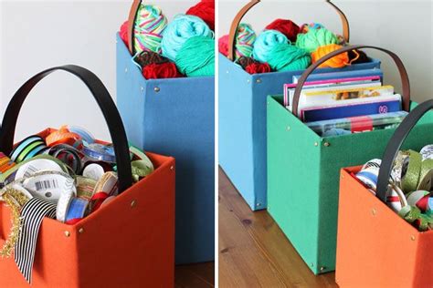Organizing Square Storage Totes Made From Upcycled Cardboard Boxes