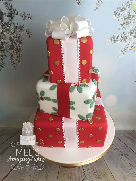 Christmas Present Style Wedding Cake Mels Amazing Cakes