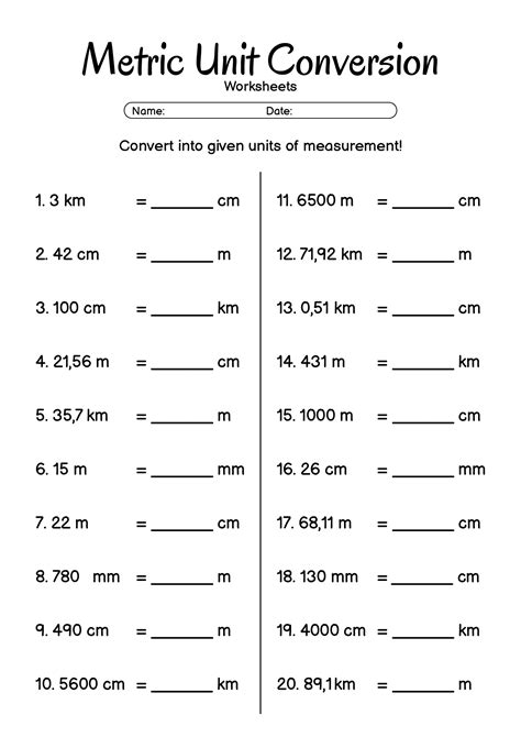 16 Measurement Conversion Worksheets 5th Grade