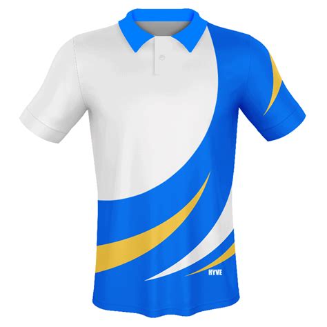 Mens Custom Sublimated Sports Jersey White Blue Yellow