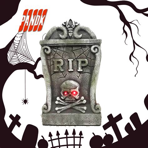 Halloween Skeleton Tombstone With Led Eyes Supplier And Manufacturer