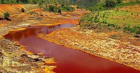 Rio Tinto Red River Huelva Spain The Red Color Come From The Iron