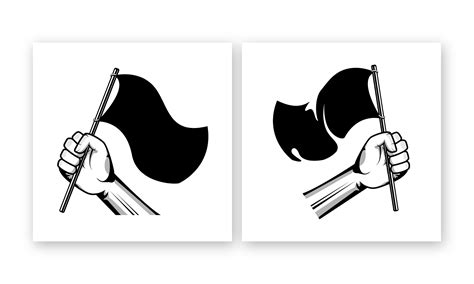 Hand Holding Flag Illustration Graphic By Distrologo · Creative Fabrica
