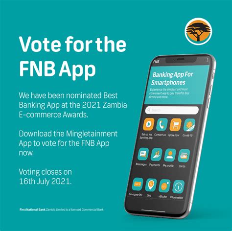 Fnb Zambia The Fnb App Has Been Nominated Best Banking