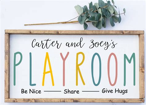 Playroom Sign Personalized Sign Wood Sign Wall Art Etsy