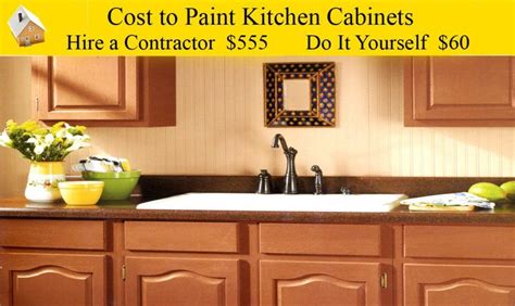 (painting a 13'x13' kitchen with 2 coats of paint with primer, prep work included) low: Average Cost To Paint Kitchen Cabinets | Painting kitchen cabinets, Kitchen cabinets, Kitchen