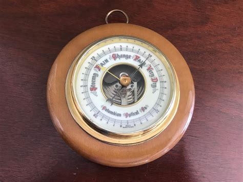 Vintage Barometer Rare Myrtlewood Barometer Columbian Optical Co