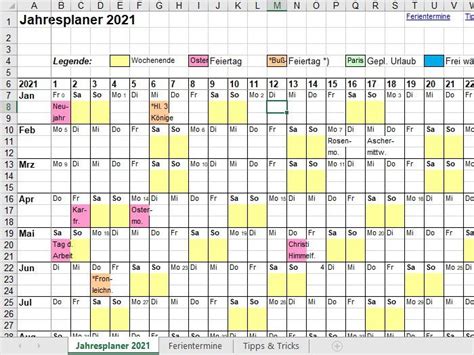Kalender 2021 mit feiertagen 2021 download auf freeware.de. Jahreskalender 2021 Excel Kostenlos / Kalender 2021 Und ...