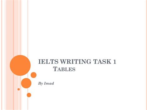 Ppt Ielts Writing Task 1 Tables Powerpoint Presentation Id3026347