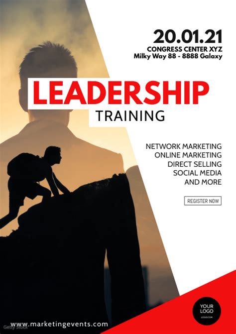 Leadership Training Sales Seminar Congress Ad Template Postermywall
