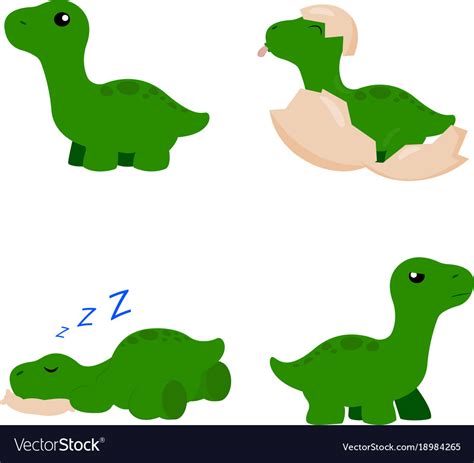 Cute Cartoon Dinosaur Royalty Free Vector Image
