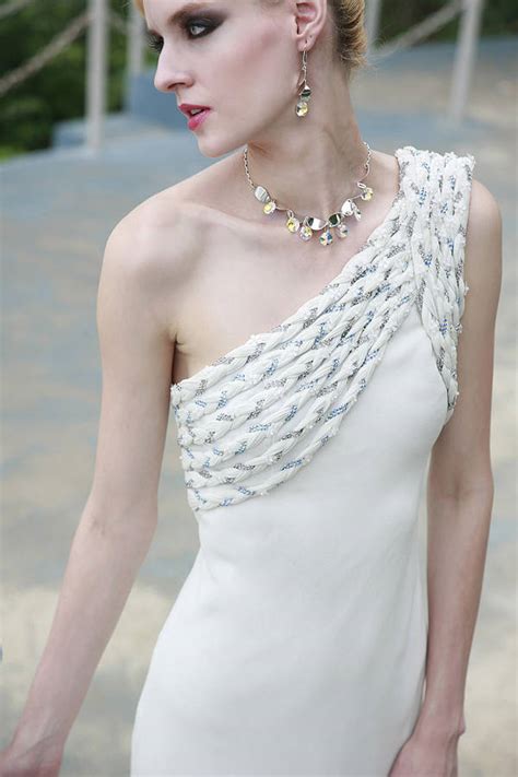 Asymmetrical Wedding Dress With Braids By Elliot Claire London