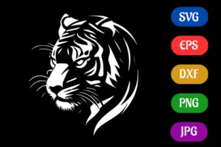 Tigers Silhouette Vector Svg Eps Dxf Graphic By Creative Oasis