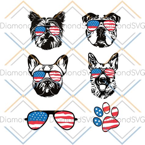 America dogs svg, independence day svg, 4th of july svg, patriotic