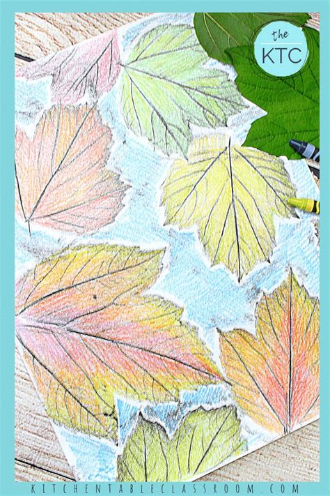 Easy Crayon Leaf Rubbing The Kitchen Table Classroom Fall Art