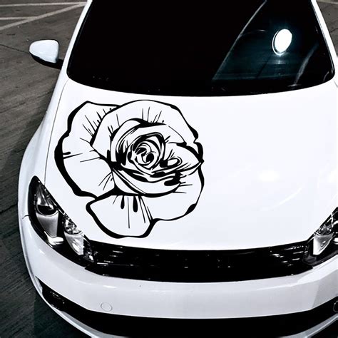 car decals hood decal vinyl sticker rose flower floral auto decor graphics os160 car decals