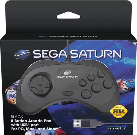 Accessory Bundles And Add Ons Retro Bit Sega Saturn 8 Button Usb
