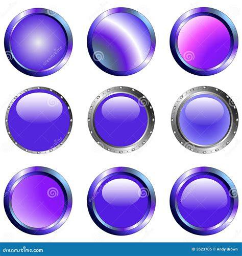 9 Purple Web Buttons Stock Vector Illustration Of Artistic 3523705