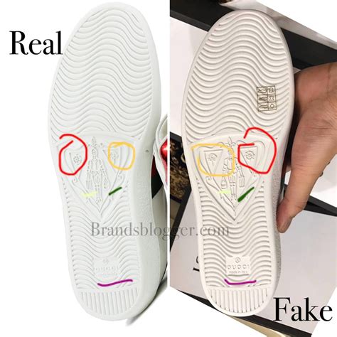 How To Spot Fake Ace Sneaker With Gucci Stripe Black Brands Blogger