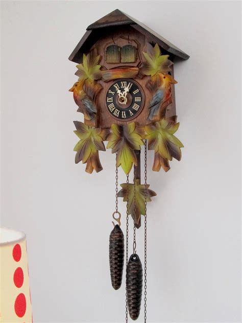 Vintage Cuckoo Clock Hand Carved Wooden Cuckoo Wall Clock