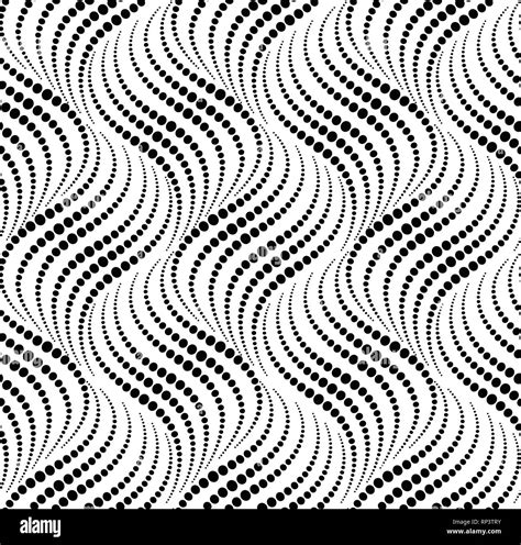 Wavy Dotted Line Seamless Pattern Ornamental Wavy Texture Abstract