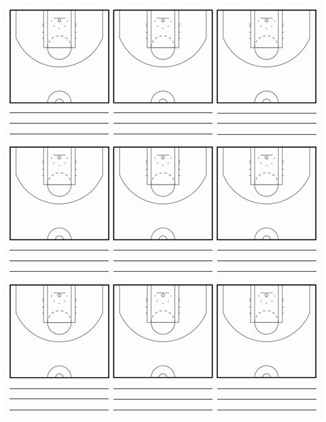Basketball Court Diagram Printable Basketball Reference