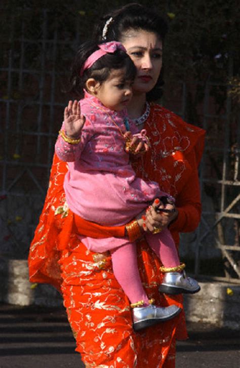 Crown Princess Himani Of Nepal With Her Daughter Princess Purnika Welcome To Nepal