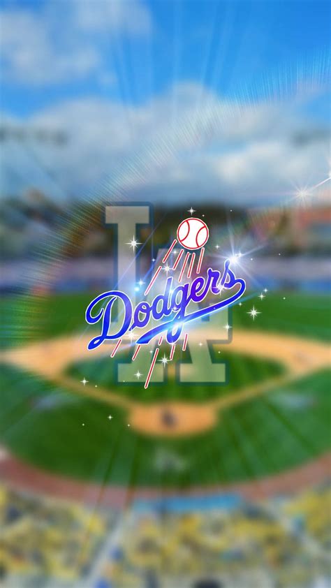 Download Los Angeles Dodgers Sparkling Logo Wallpaper
