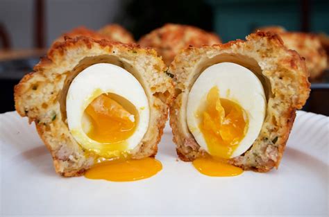 Sausage Cheddar And Chive Muffin With Soft Boiled Egg Bread Babe