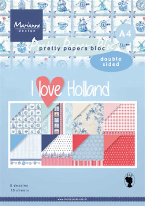 Marianne Design Paperpack A4 Pretty Papers I Love Holland