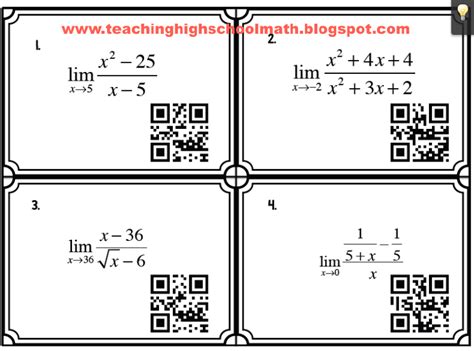 Math for fun#1, limit math for fun series#1, limits, precalc, calculus, algebra. Fun Calculus Activities for Limits | Teaching High School Math