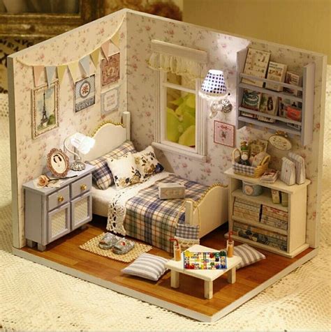 Dolls House Diy Set With Furniture 124 Scale Dollhouse Miniatures