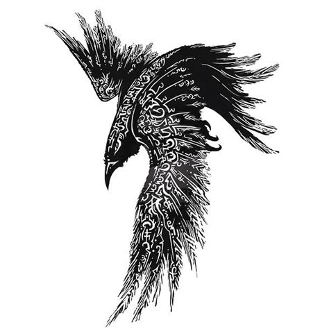 Original Tribal Raven Tattoo Design