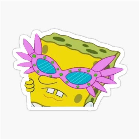 Spongebob Meme Sticker By Stickerdesignss Redbubble